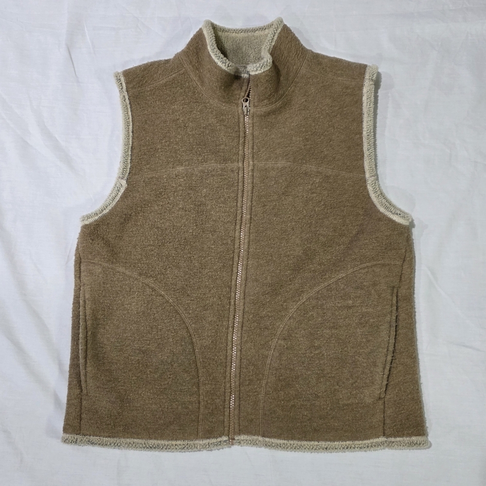 Woolrich Classic Soft Sherpa Lined Full Zip Vest Gorpcore Cabincore Granola Girl
